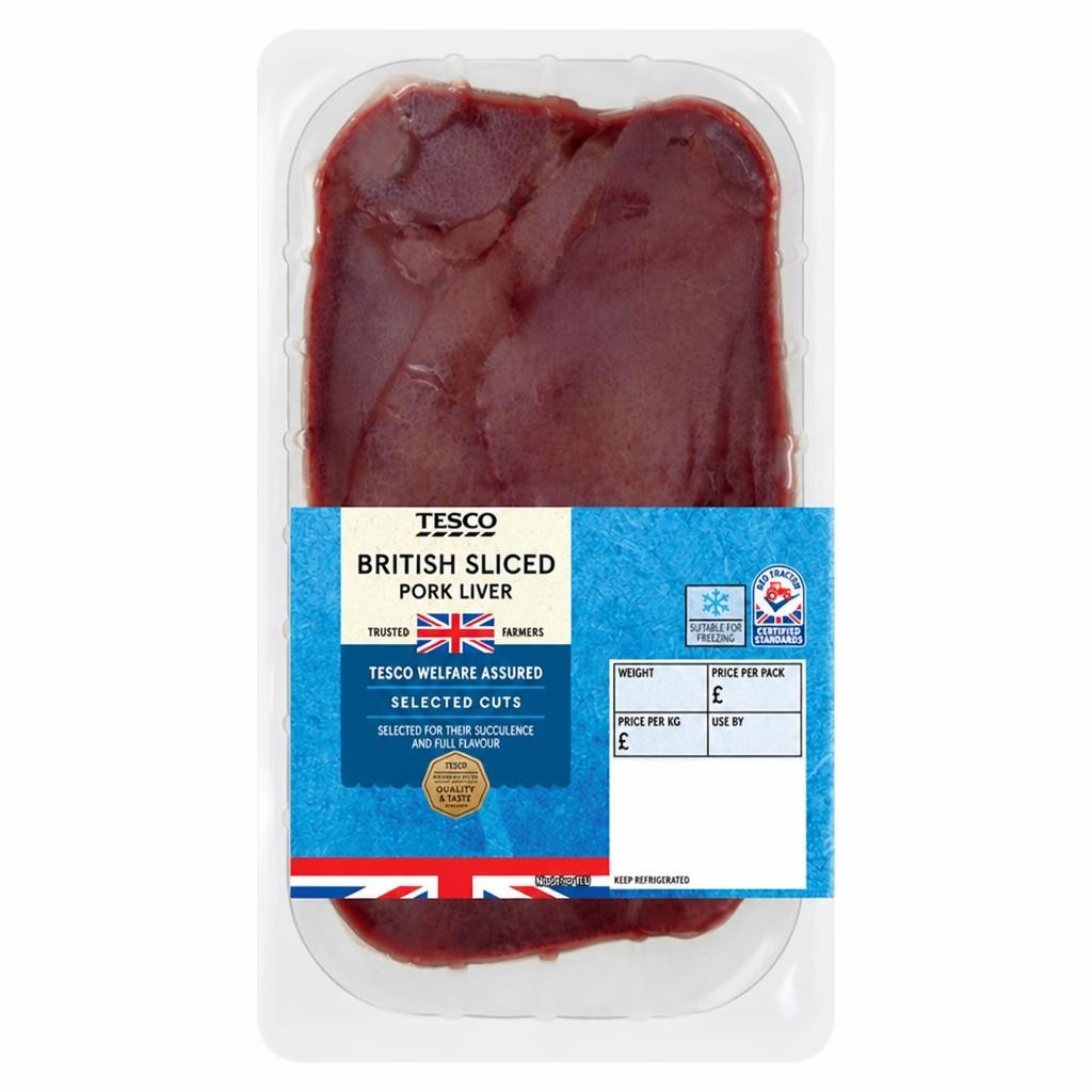 Tesco British Sliced Pork Liver
