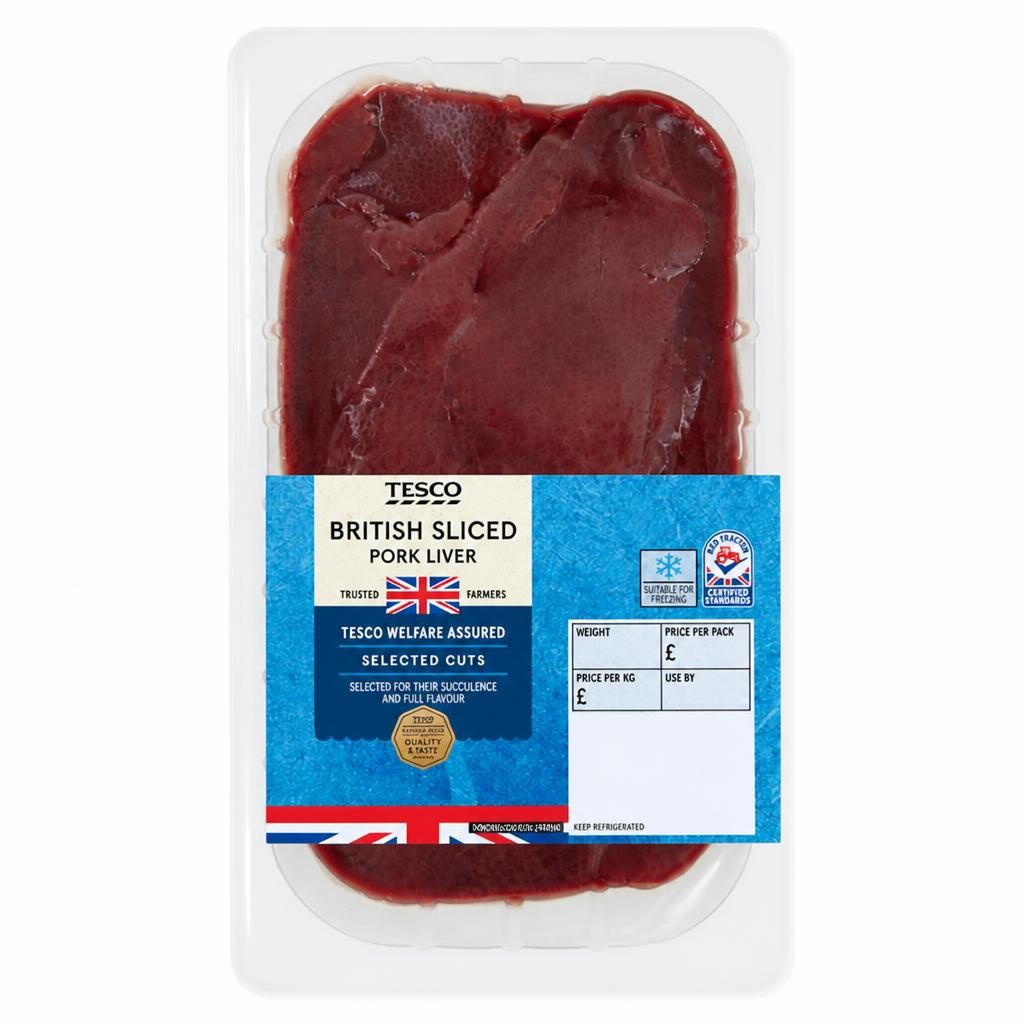 Tesco British Sliced Pork Liver