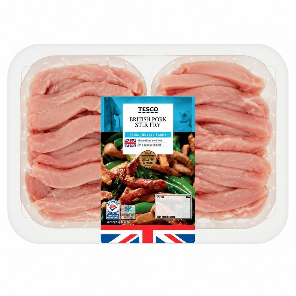 Tesco Pork Stir Fry 500G