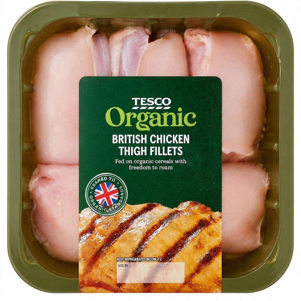 Tesco Organic Chicken Thigh Fillet 400G