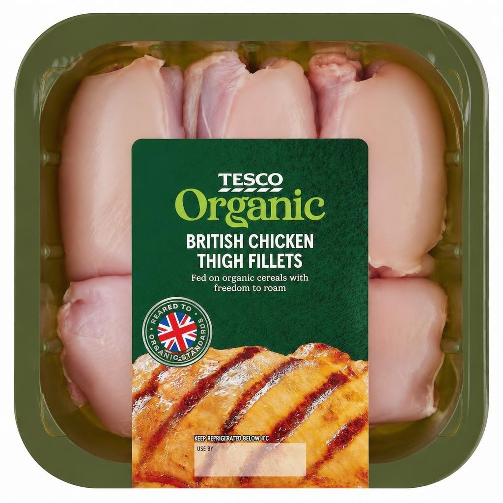 Tesco Organic Chicken Thigh Fillet 400G