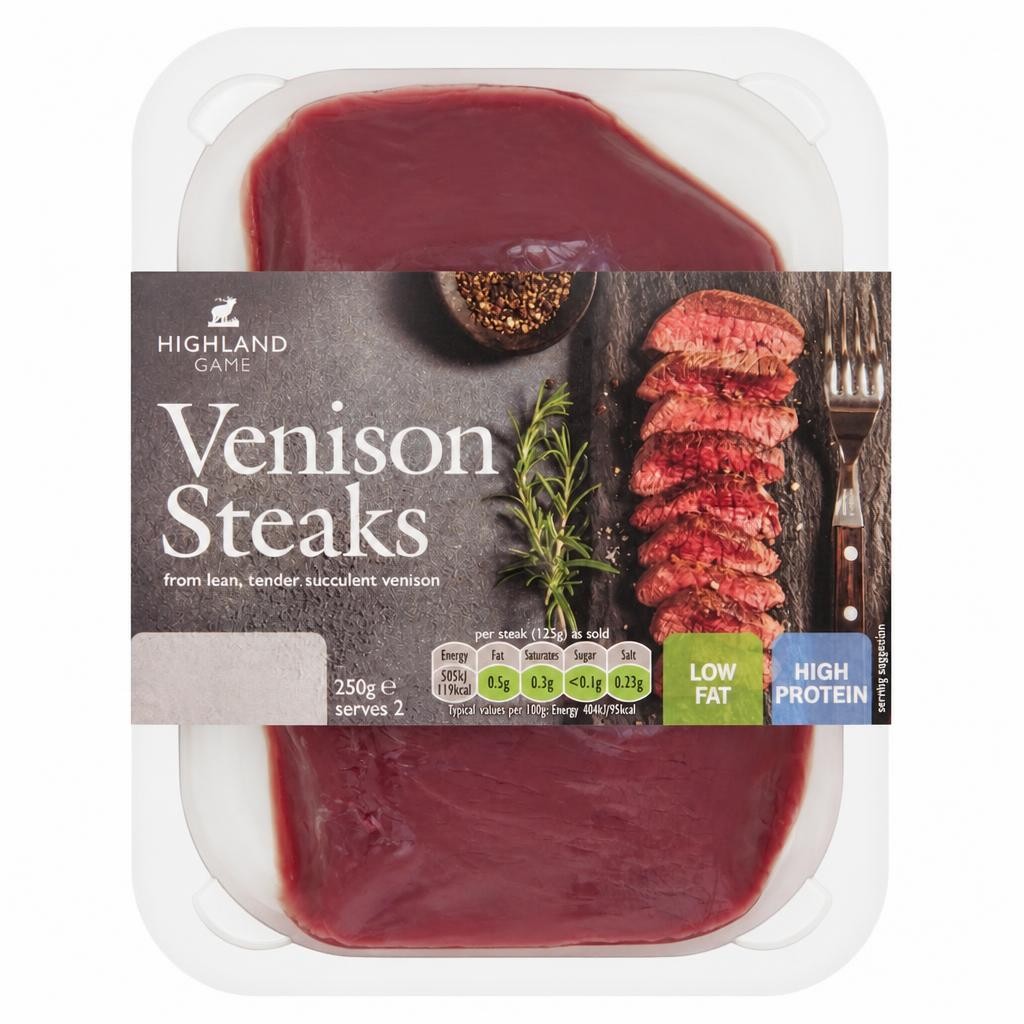 Highland Game Venison Steaks 250G