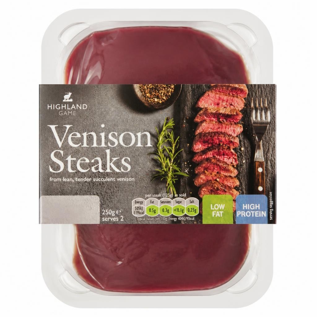 Highland Game Venison Steaks 250G