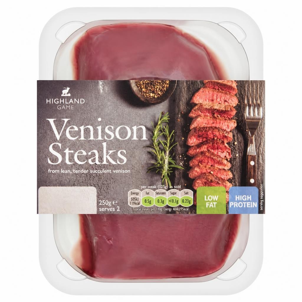Highland Game Venison Steaks 250G