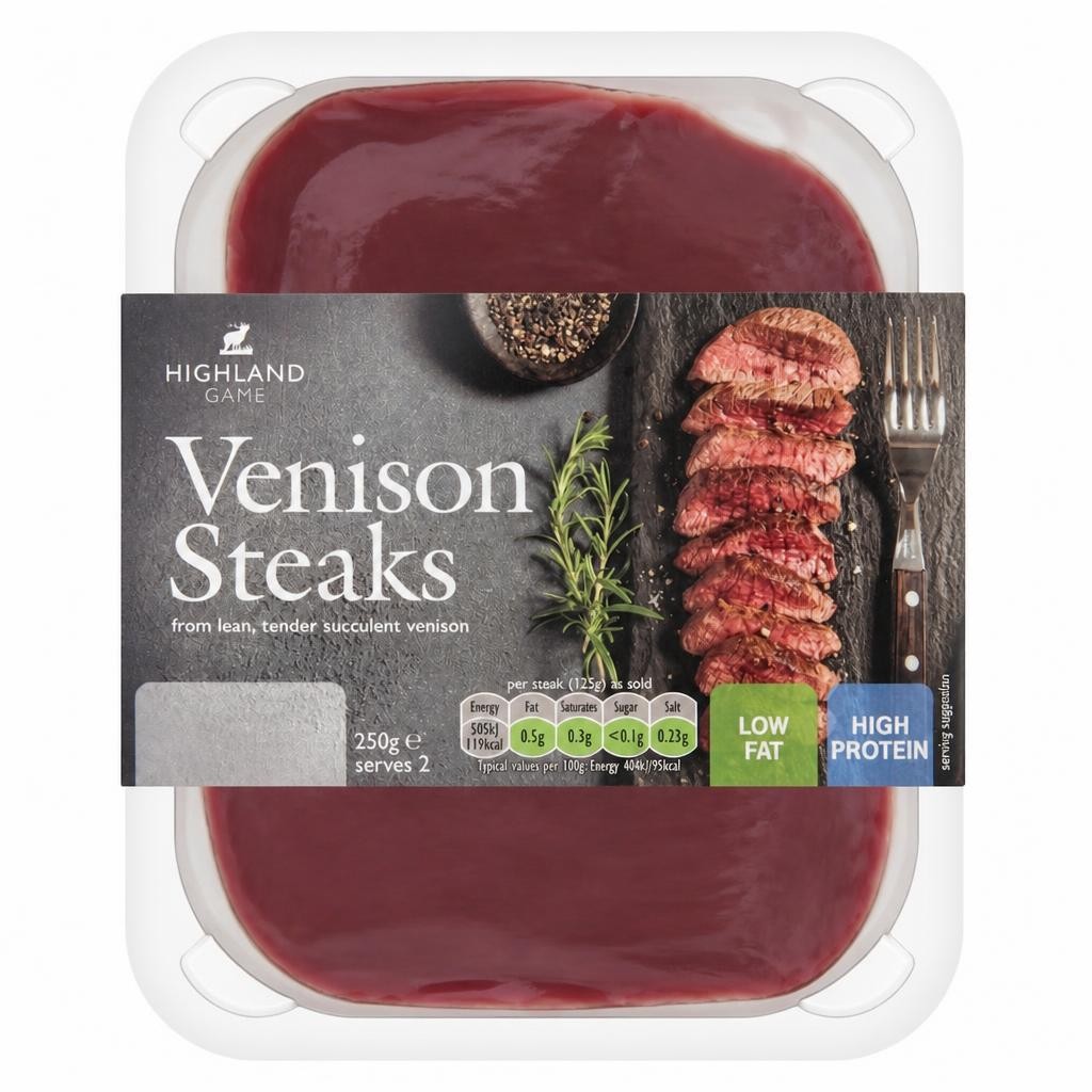 Highland Game Venison Steaks 250G