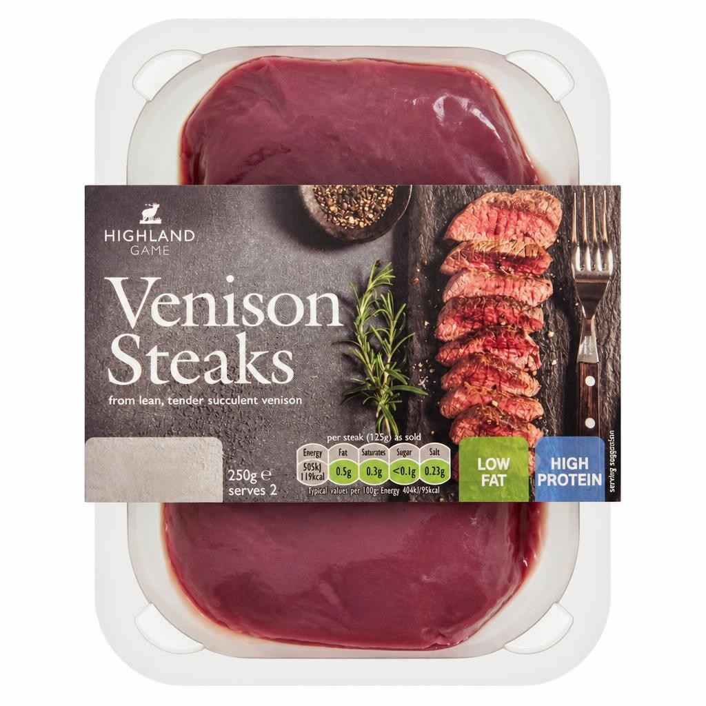 Highland Game Venison Steaks 250G
