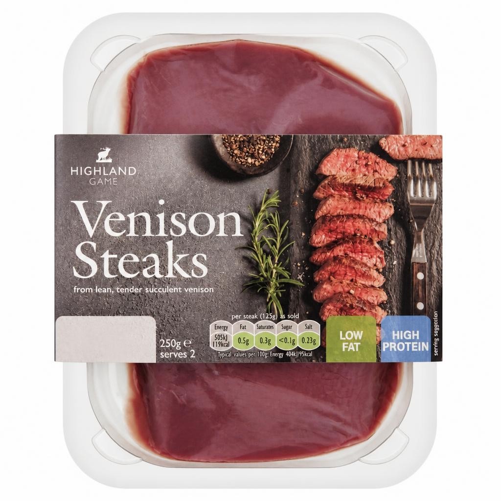 Highland Game Venison Steaks 250G