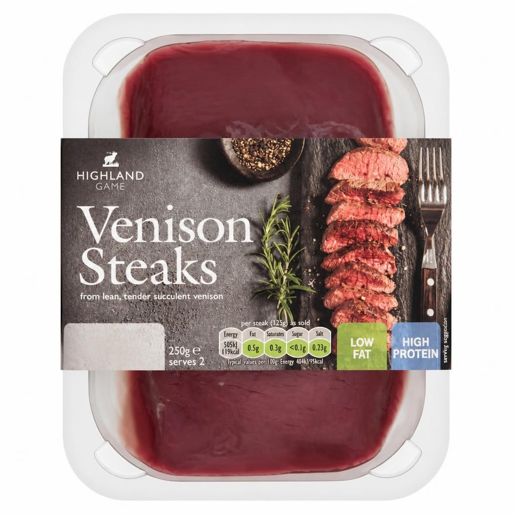 Highland Game Venison Steaks 250G