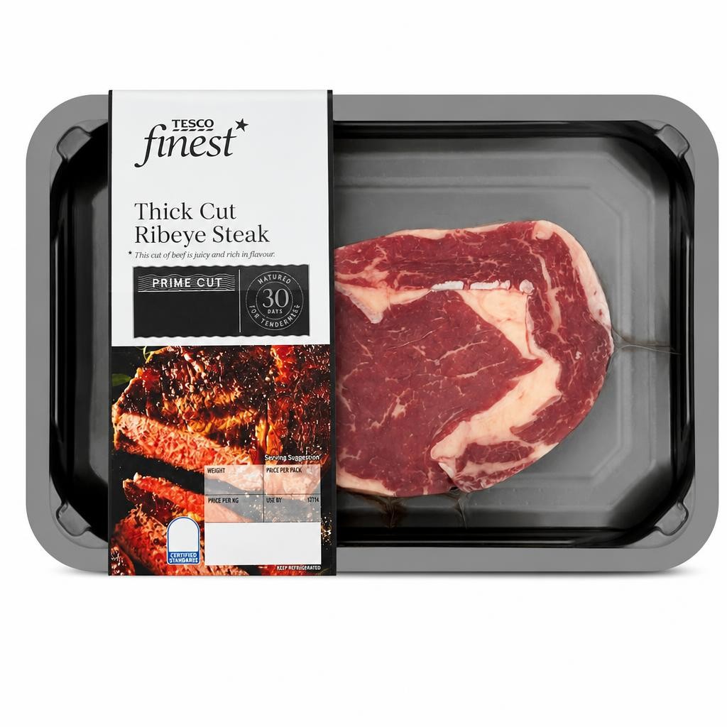 Tesco Finest Thick Cut Ribeye Steak 350G