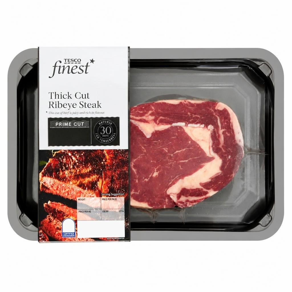 Tesco Finest Thick Cut Ribeye Steak 350G