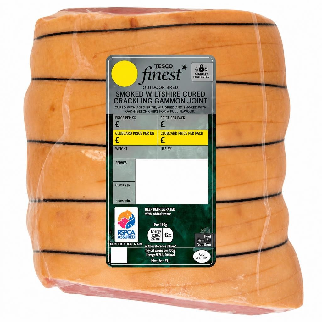 Tesco Finest Smoked Wiltshire Cured Crackling Gammon Joint