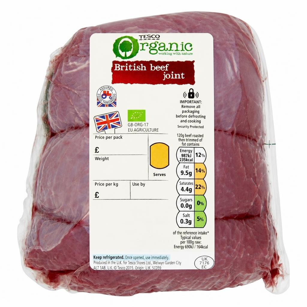 Tesco Organic Beef Roasting Joint