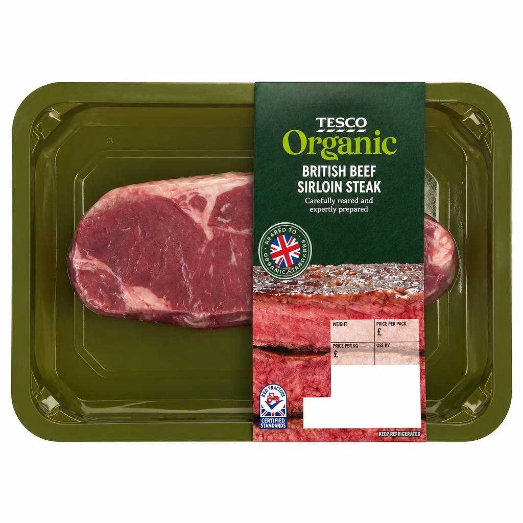 Tesco Organic Beef Sirloin Steak