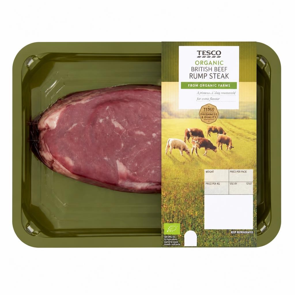 Tesco Organic Beef Small Rump Steak