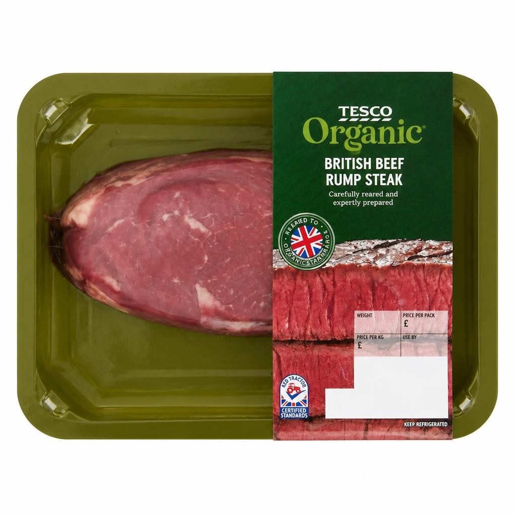 Tesco Organic Beef Small Rump Steak