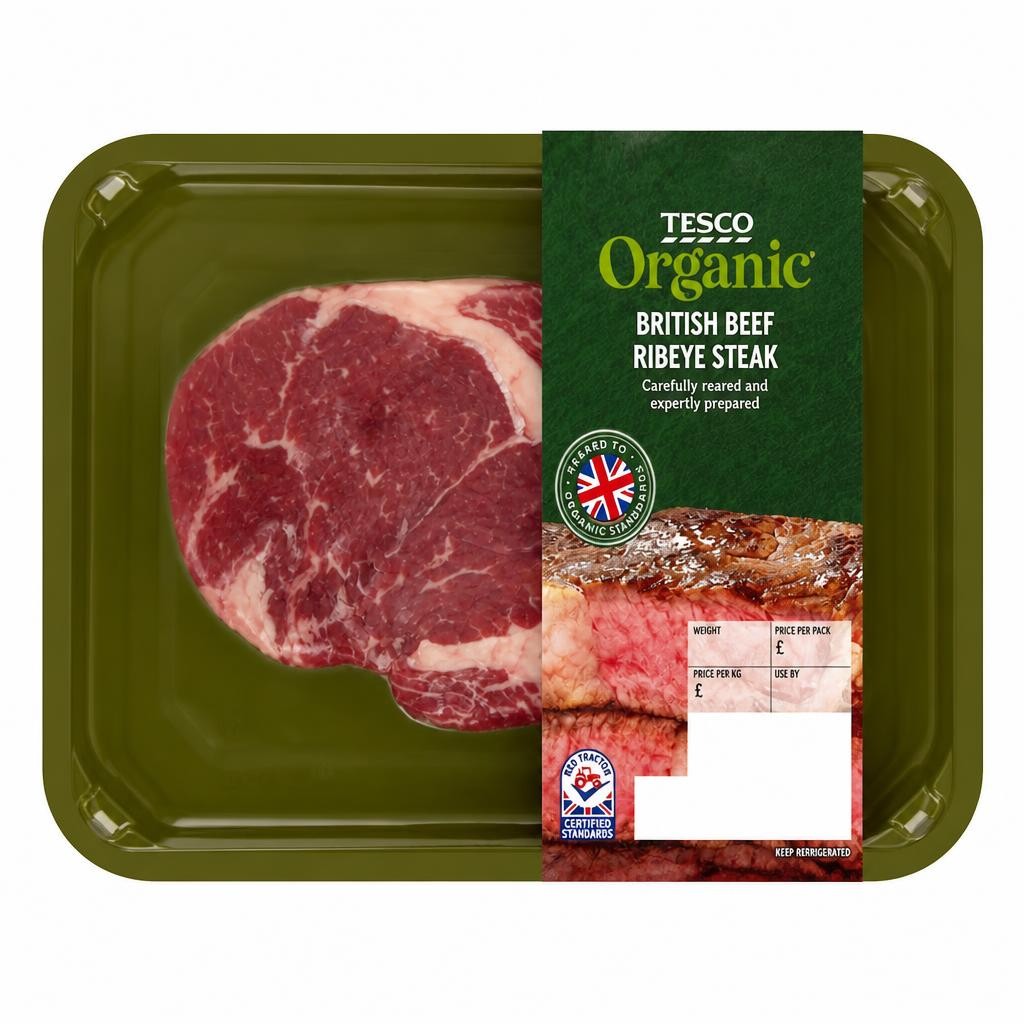 Tesco Organic Beef Ribeye Steak