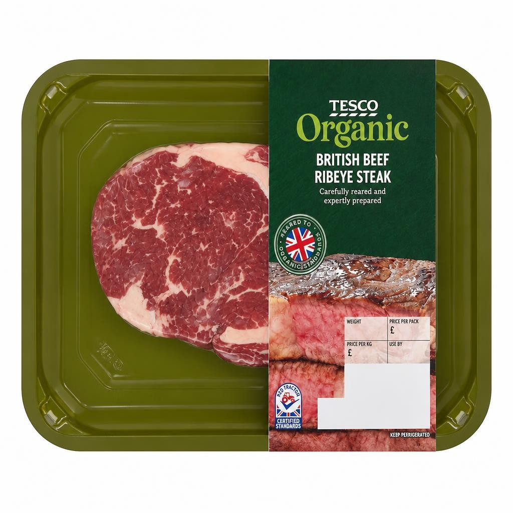 Tesco Organic Beef Ribeye Steak