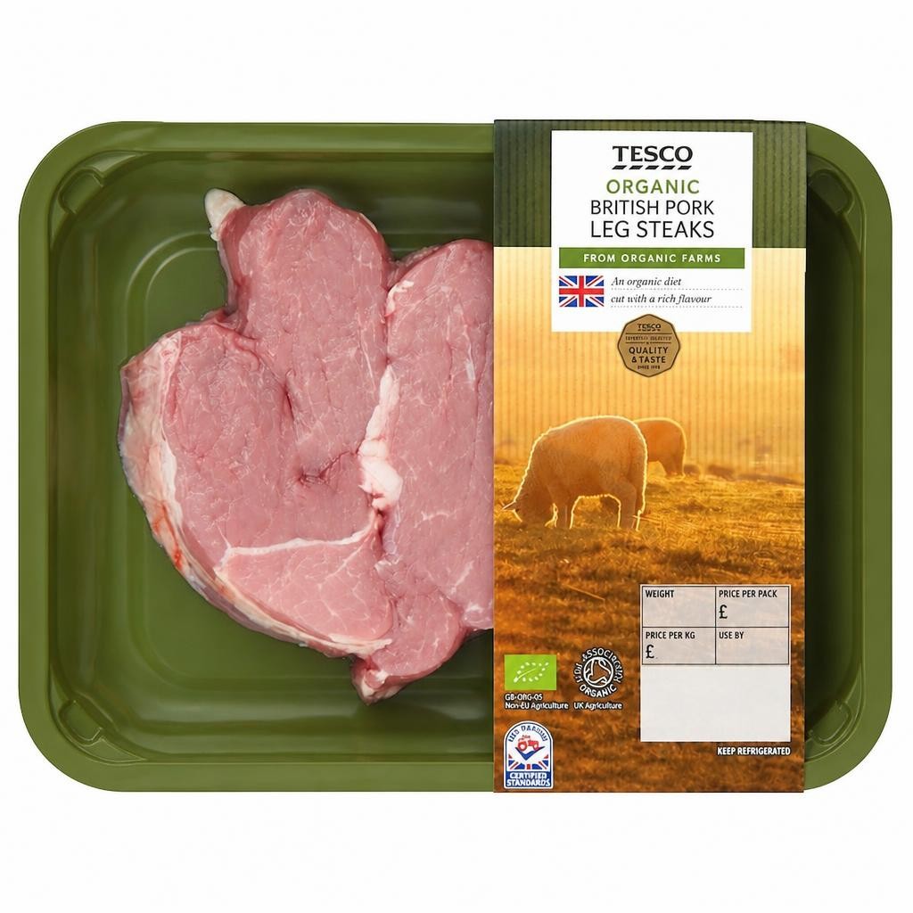 Tesco Organic British Lamb Leg Steaks 300G