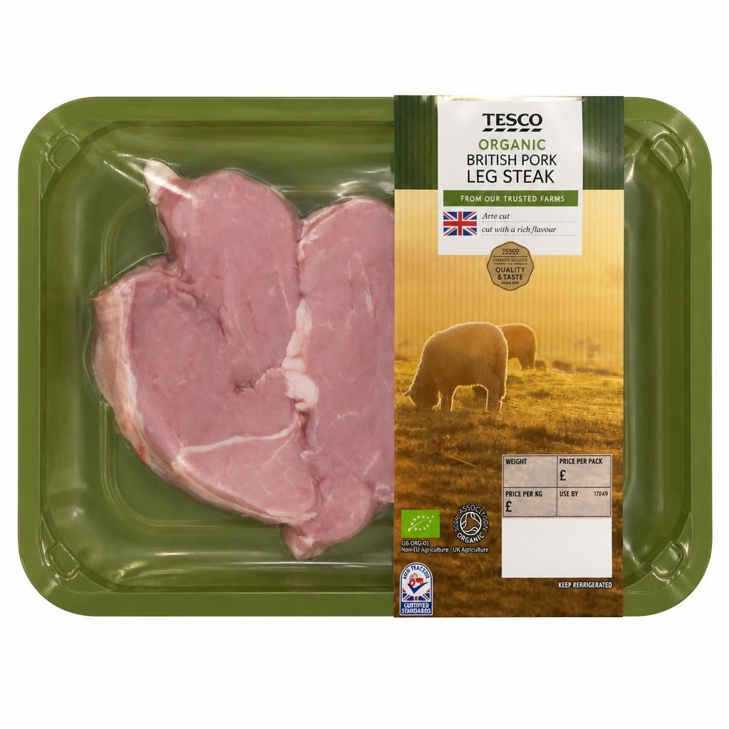 Tesco Organic British Lamb Leg Steaks 300G