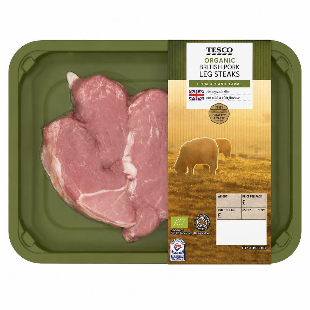 Tesco Organic British Lamb Leg Steaks 300G