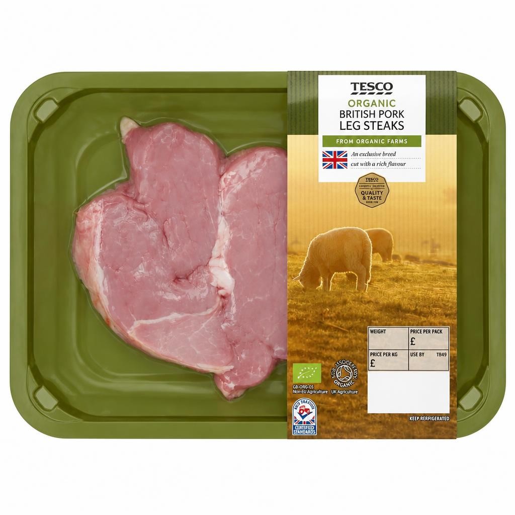 Tesco Organic British Lamb Leg Steaks 300G