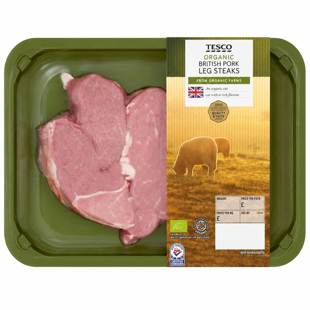 Tesco Organic British Lamb Leg Steaks 300G