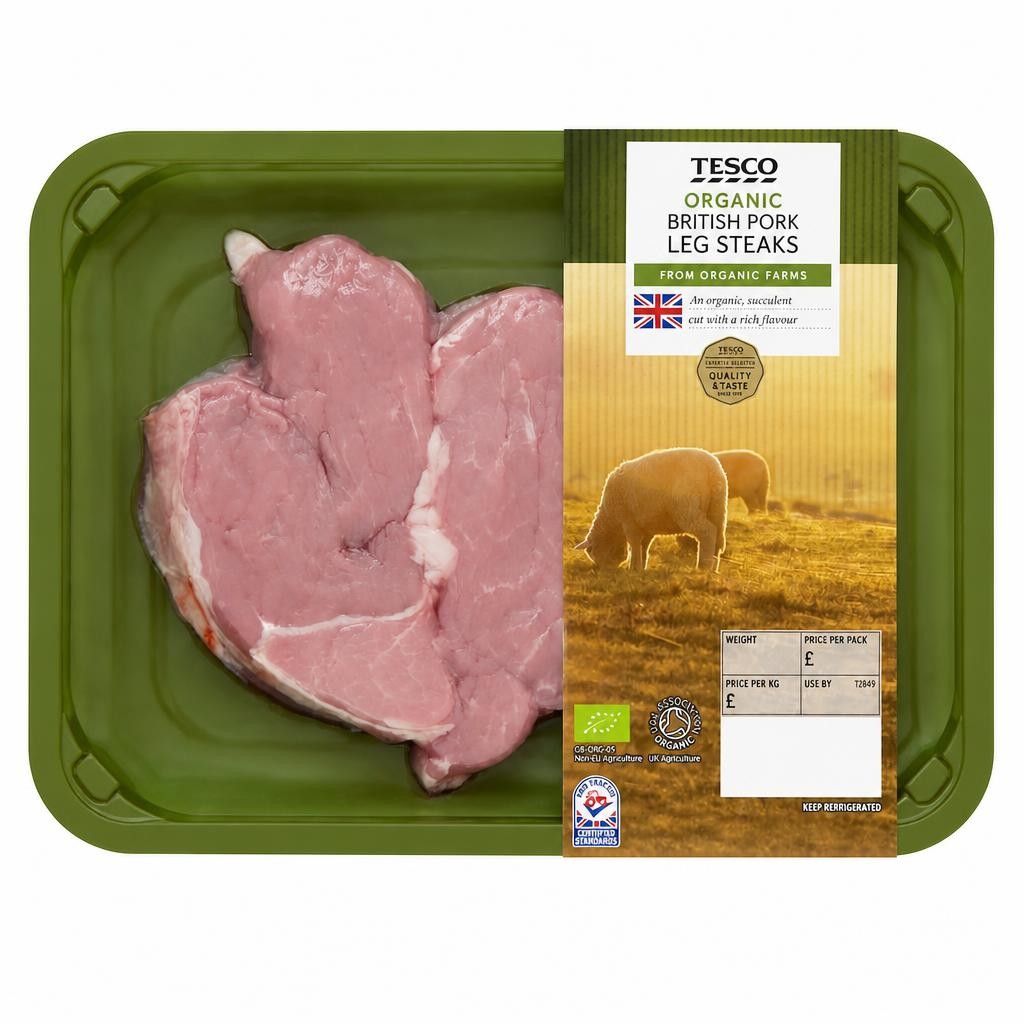 Tesco Organic British Lamb Leg Steaks 300G