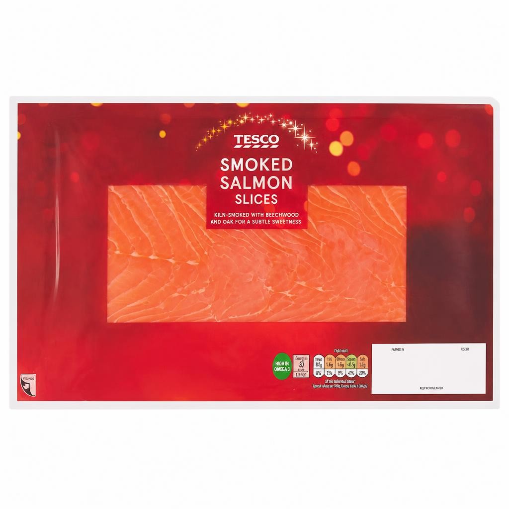 Tesco Smoked Salmon Slices 250G