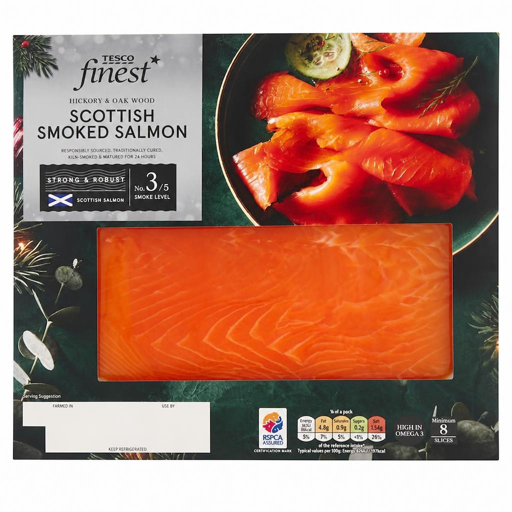 Tesco Finest Scottish Smoked Salmon 200G
