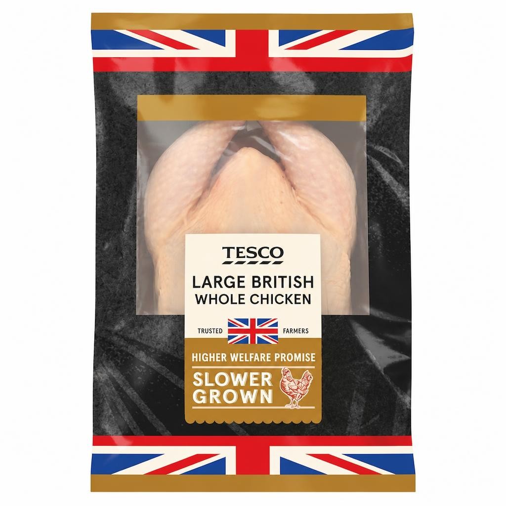 Tesco Slower Grown Large Whole Chicken 1.4kg-1.8kg