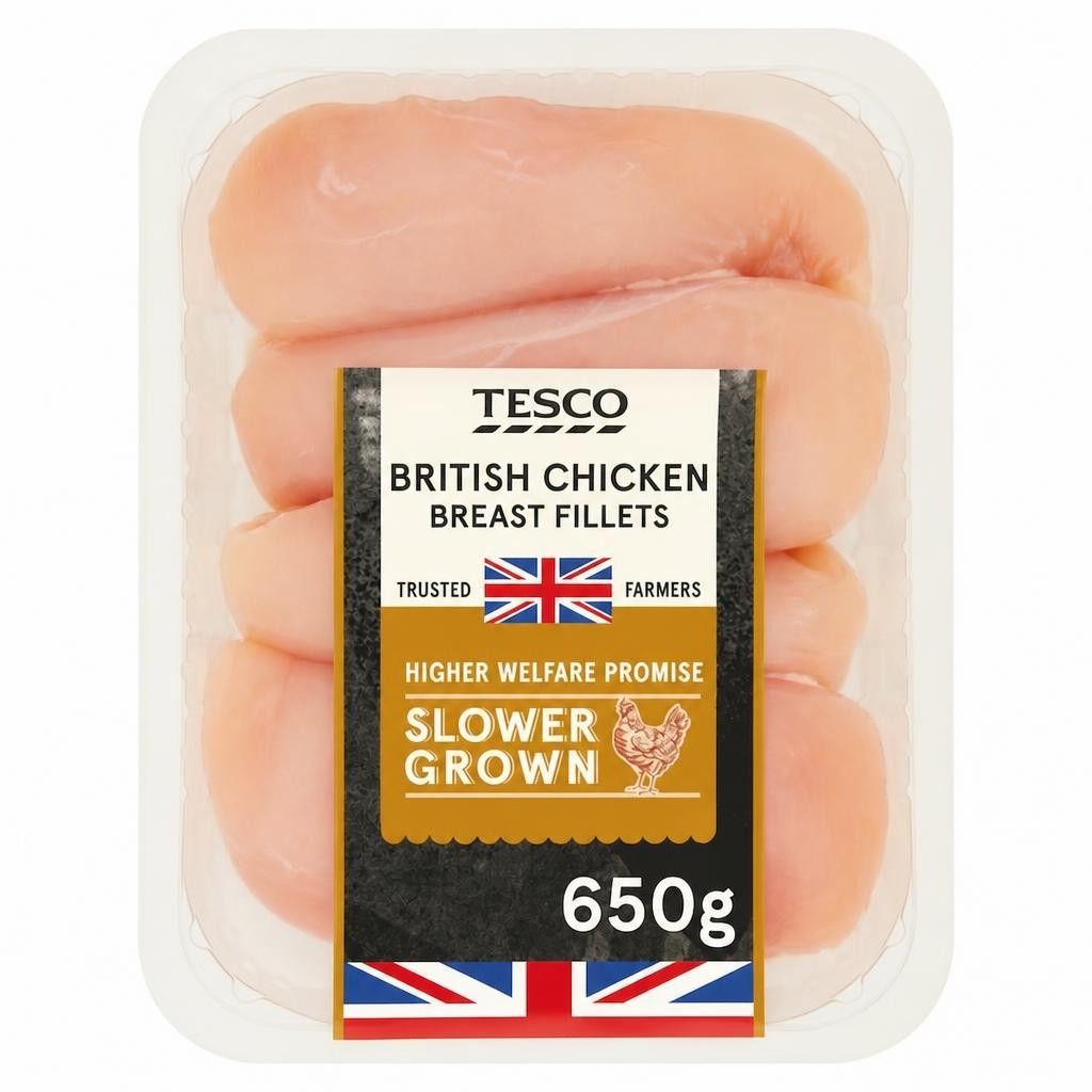 Tesco Slower Grown Chicken Breast Fillets 650g