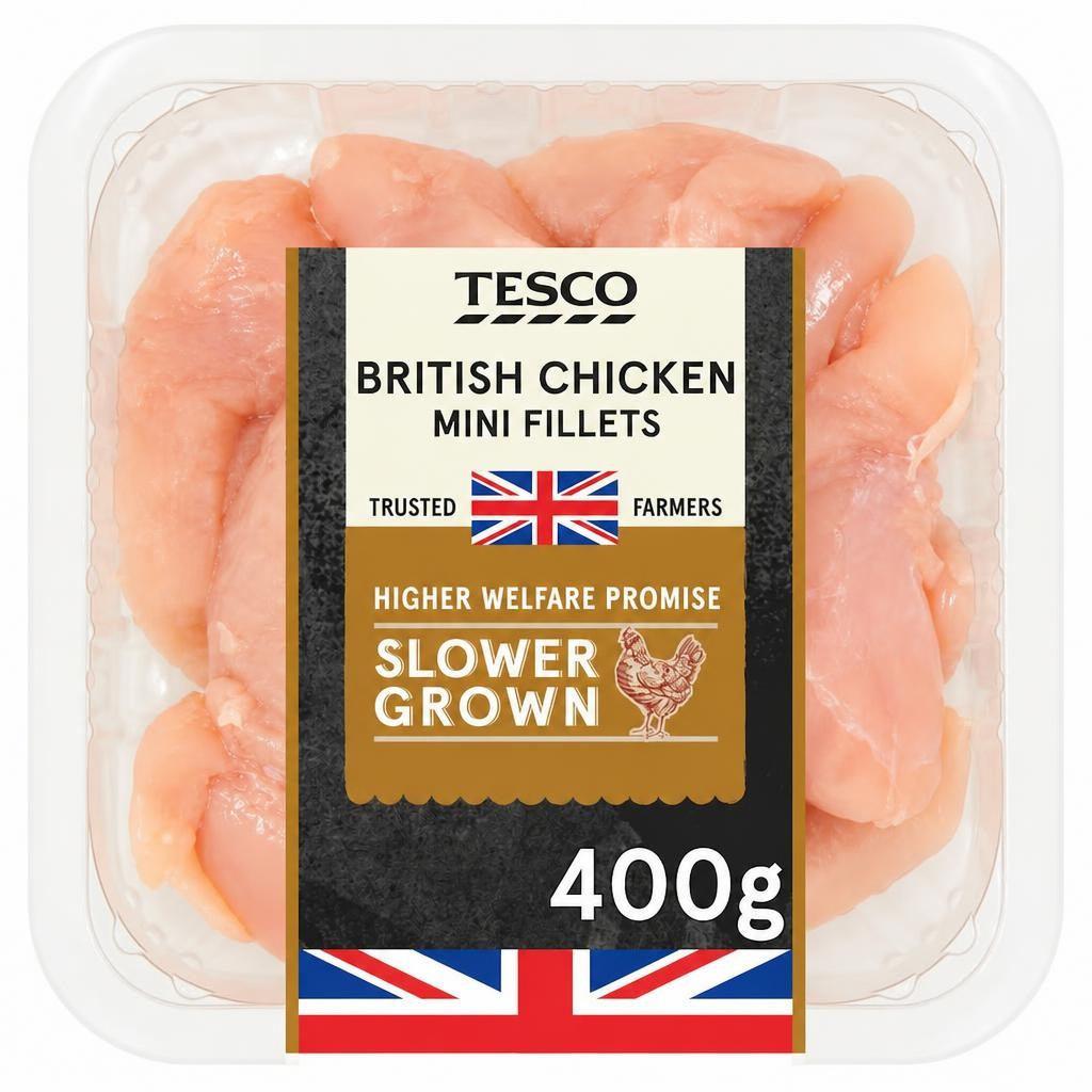 Tesco Slower Grown Chicken Mini Fillets 400g