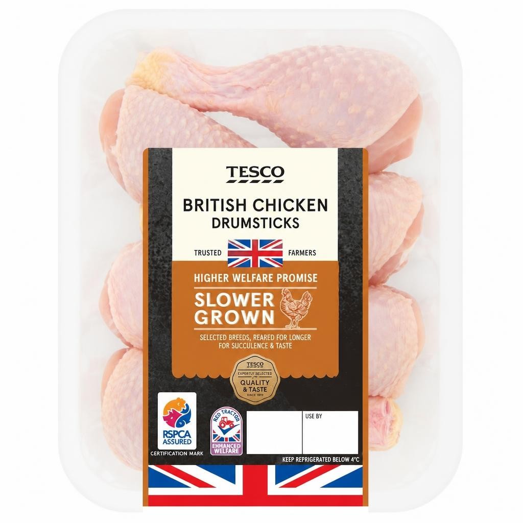 Tesco Slower Grown Chicken Drumsticks 600g