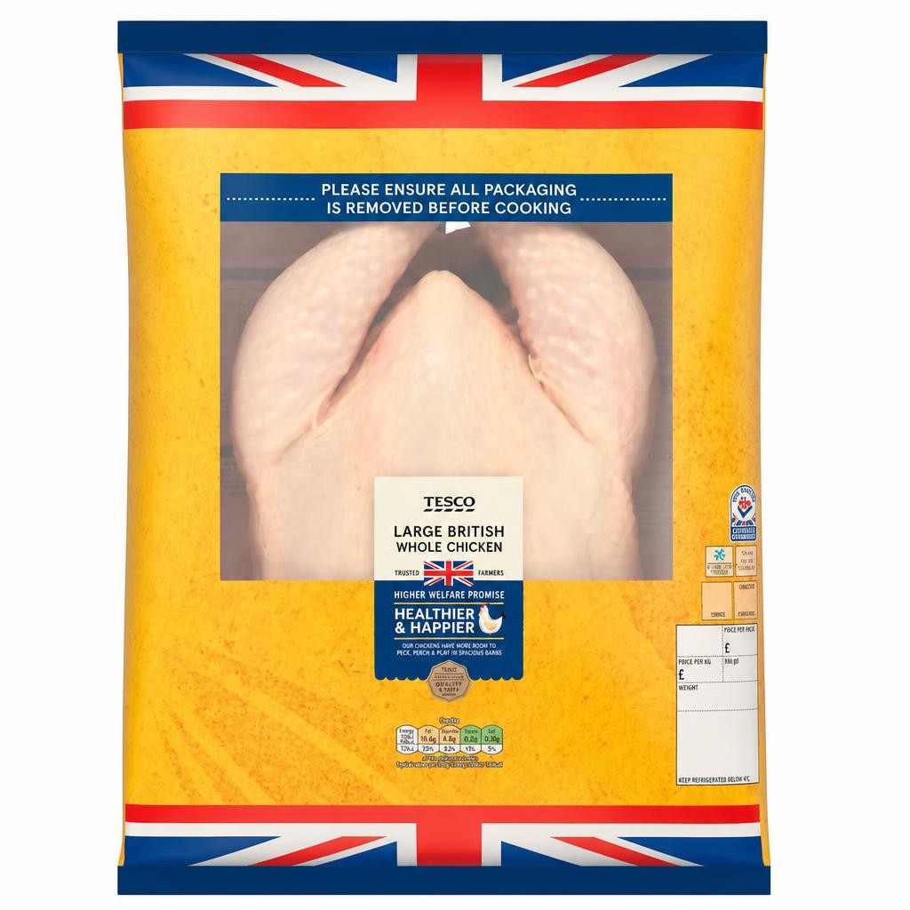 Tesco Large Whole Chicken 1.7-2.1kg
