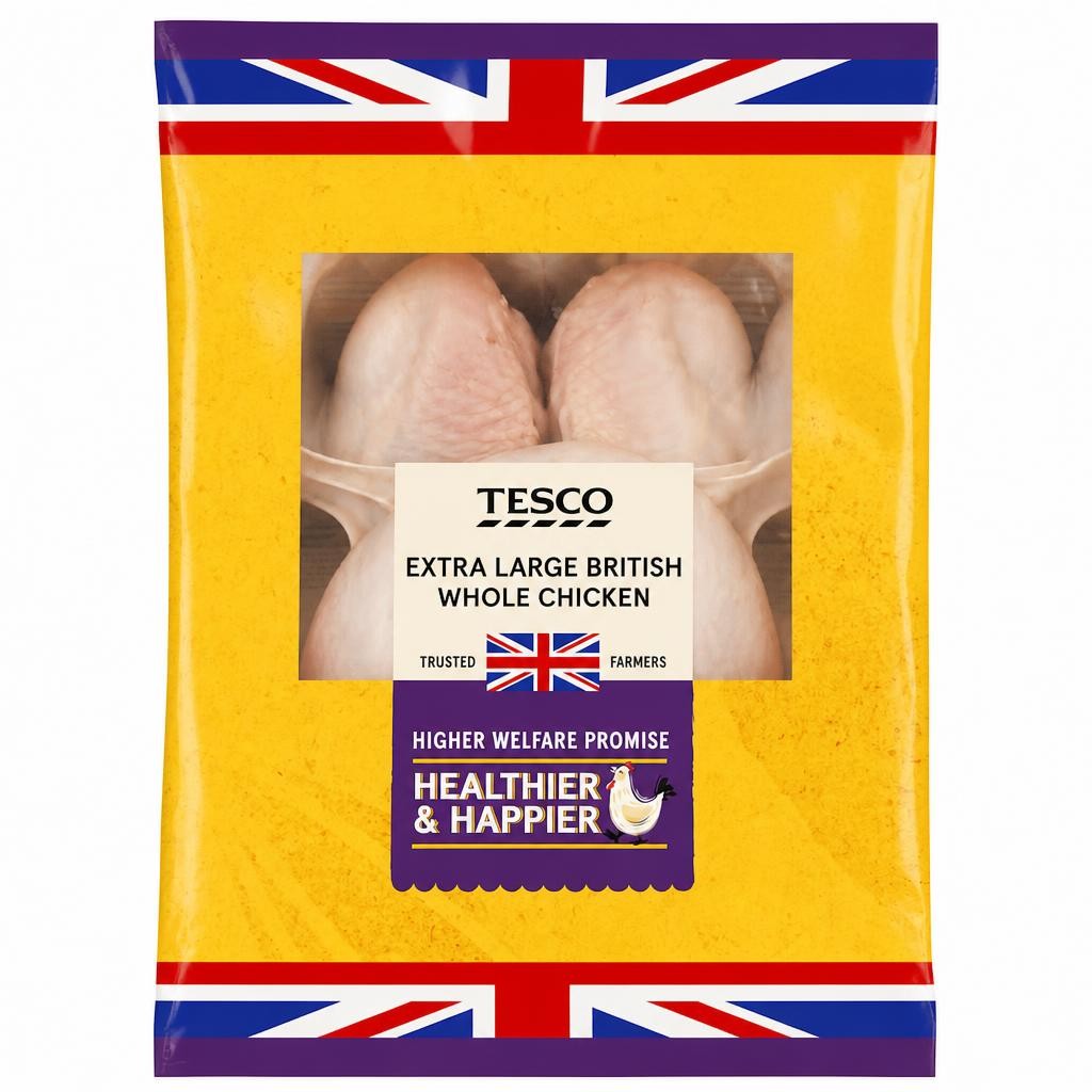 Tesco Extra Large Whole Chicken 2.1-2.6kg