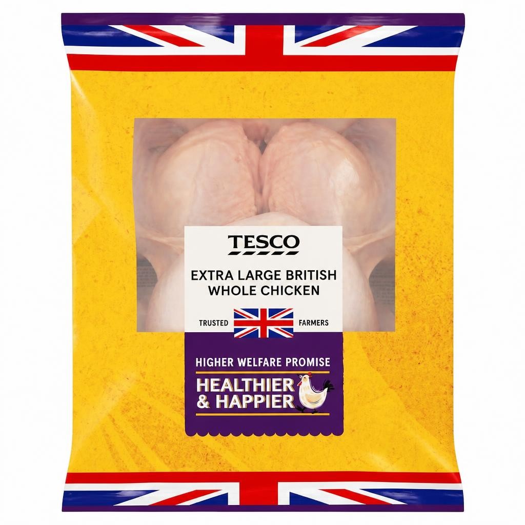 Tesco Extra Large Whole Chicken 2.1-2.6kg