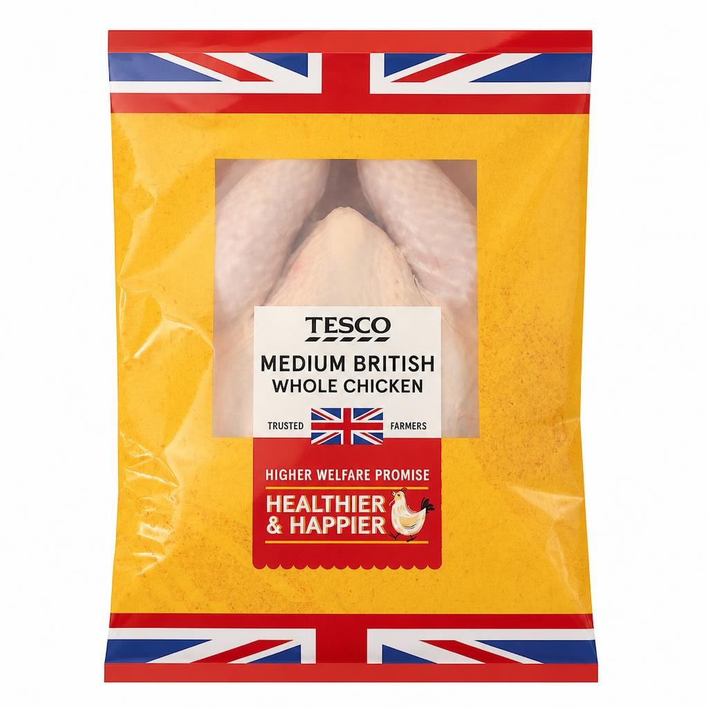 Tesco Medium Whole Chicken 1.3-1.7kg