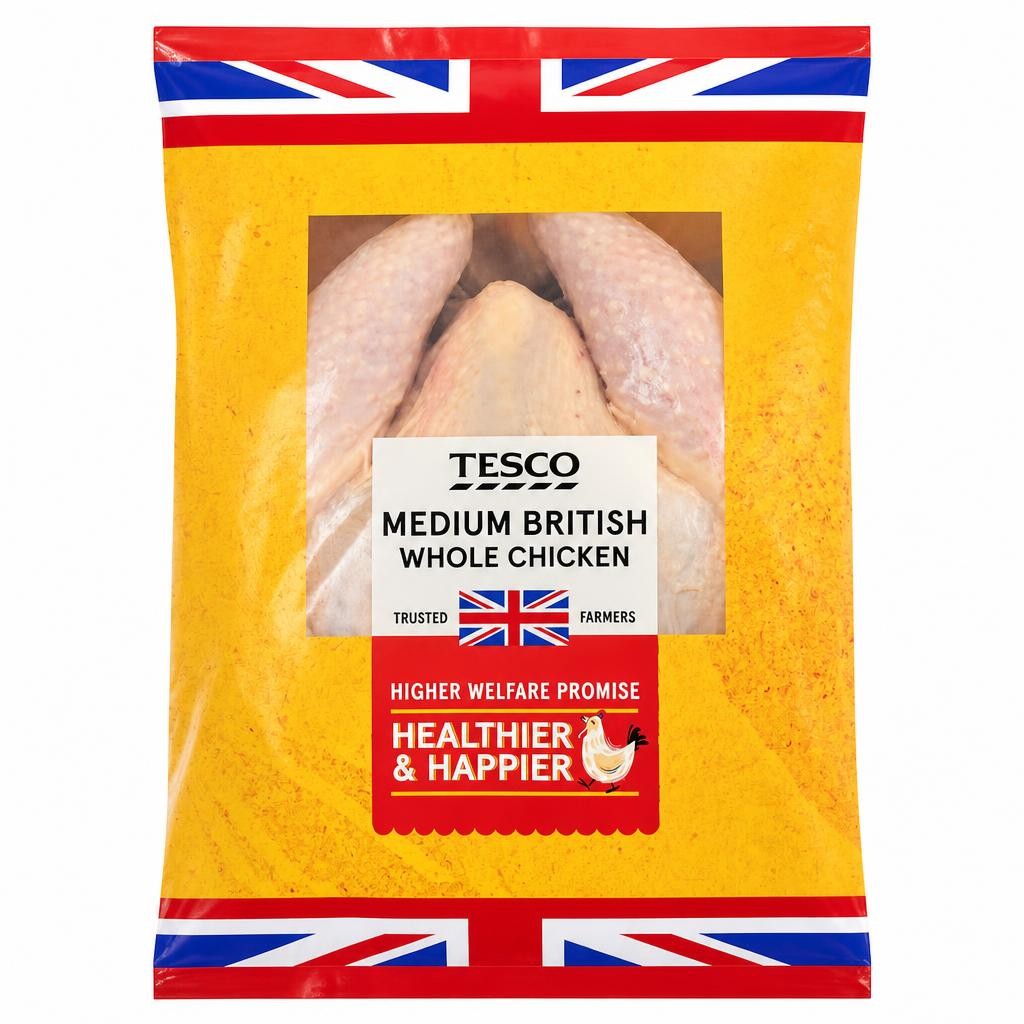 Tesco Medium Whole Chicken 1.3-1.7kg