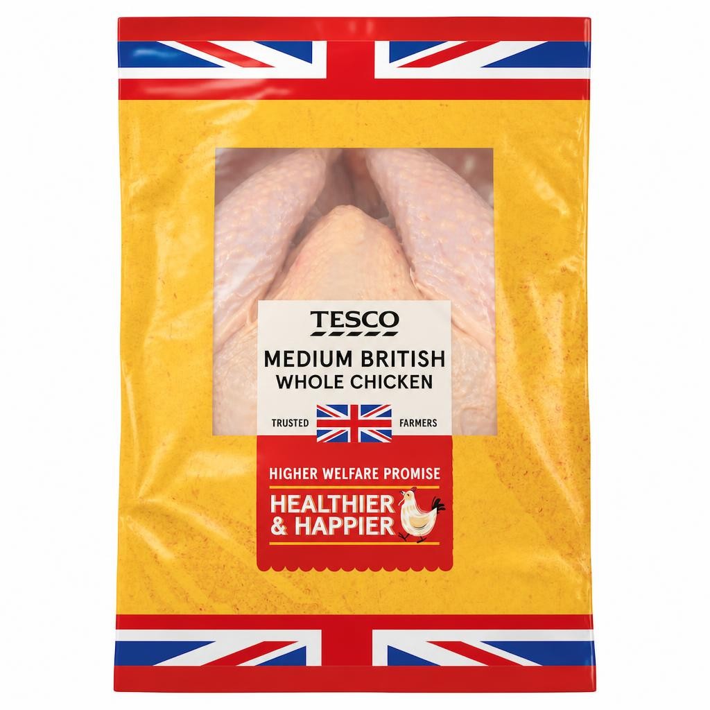 Tesco Medium Whole Chicken 1.3-1.7kg