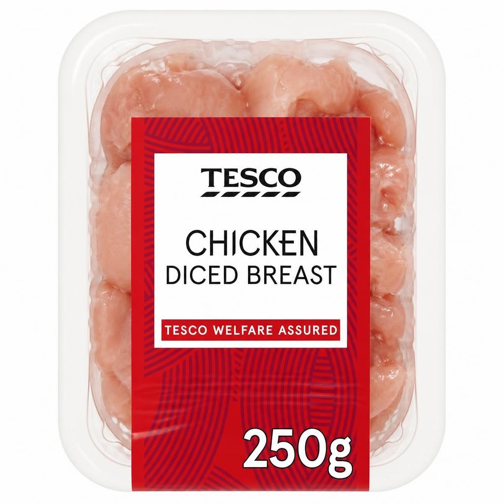 Tesco British Chicken Diced Breast 250g