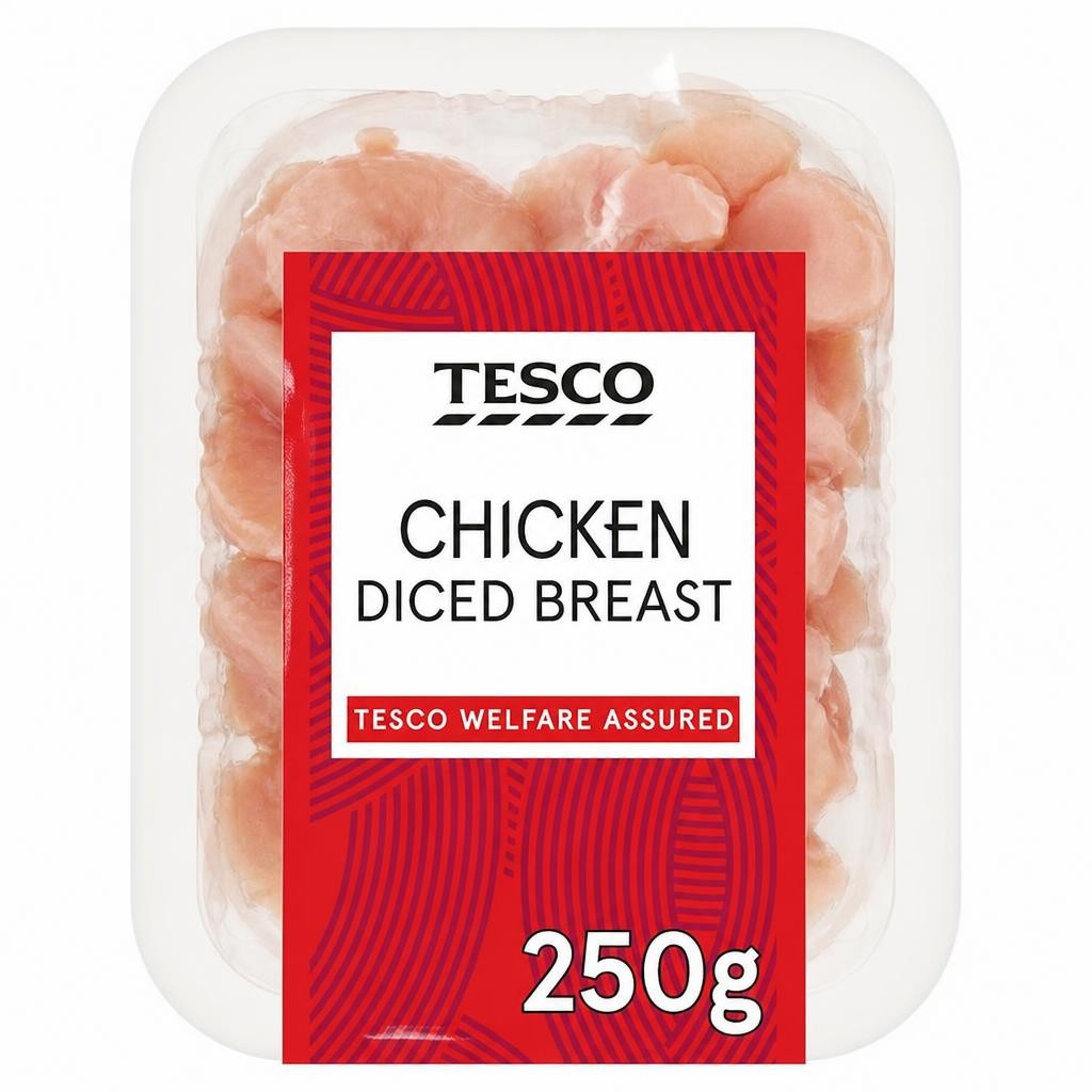 Tesco British Chicken Diced Breast 250g