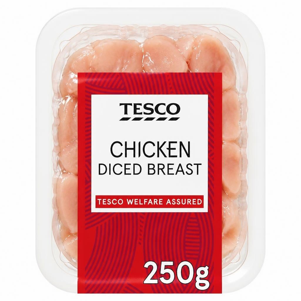 Tesco British Chicken Diced Breast 250g