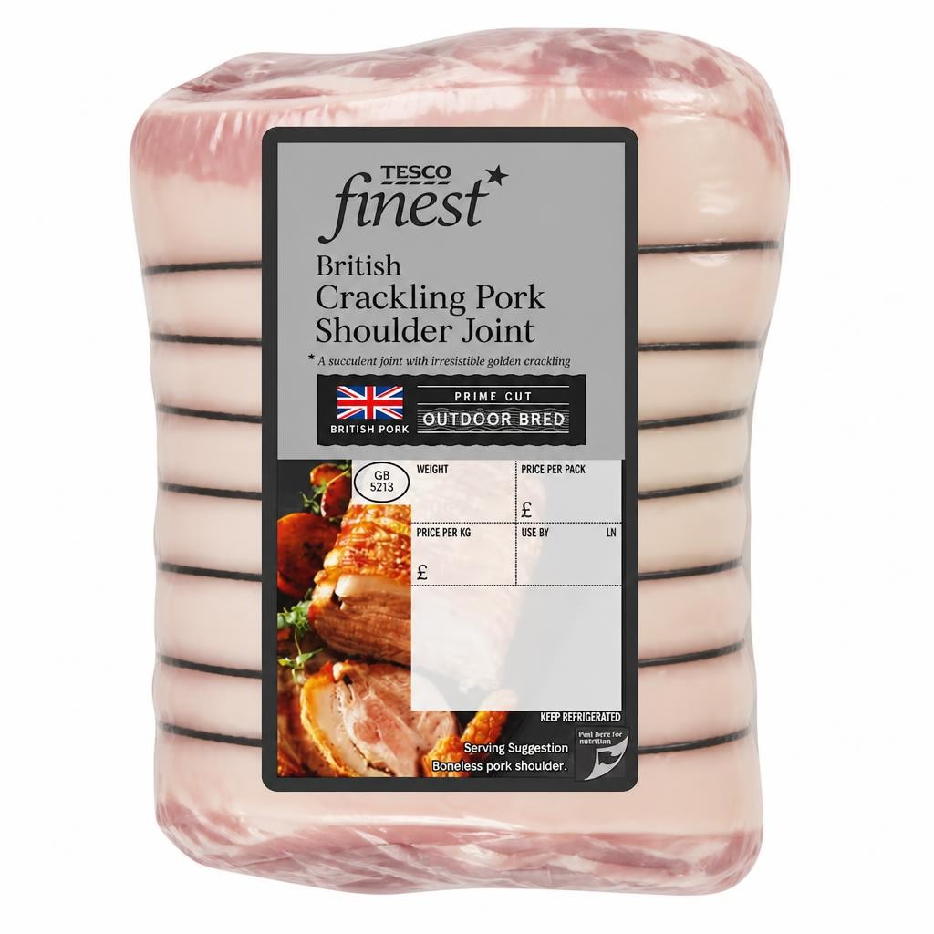 Tesco Finest British Crackling Pork Shoulder Joint