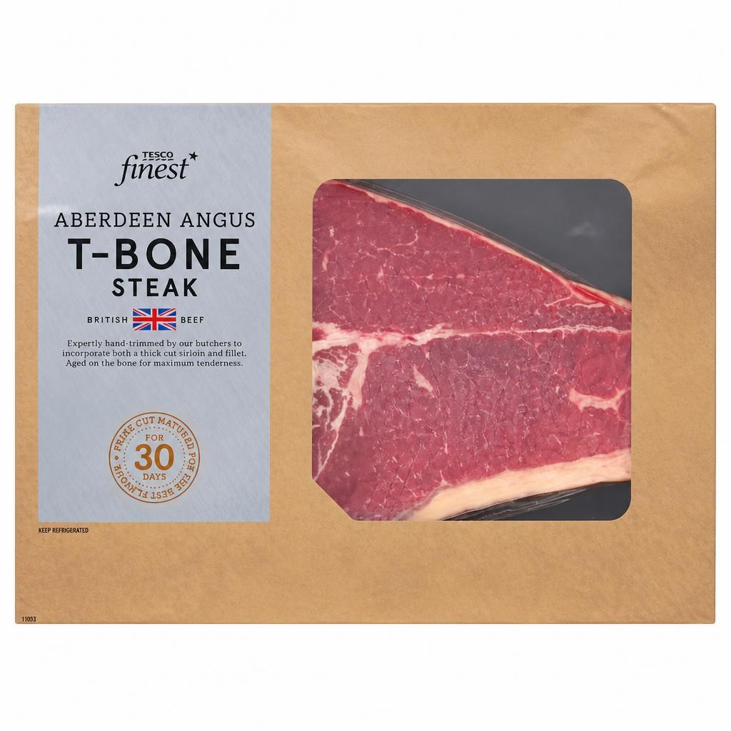 Tesco Finest Aberdeen Angus Thick Cut T-Bone Sharing Steak 30 Day Matured