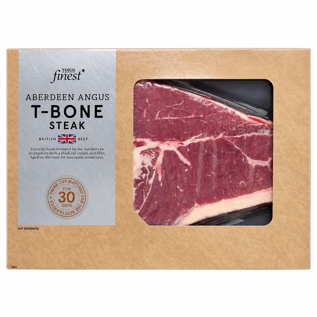 Tesco Finest Aberdeen Angus Thick Cut T-Bone Sharing Steak 30 Day Matured