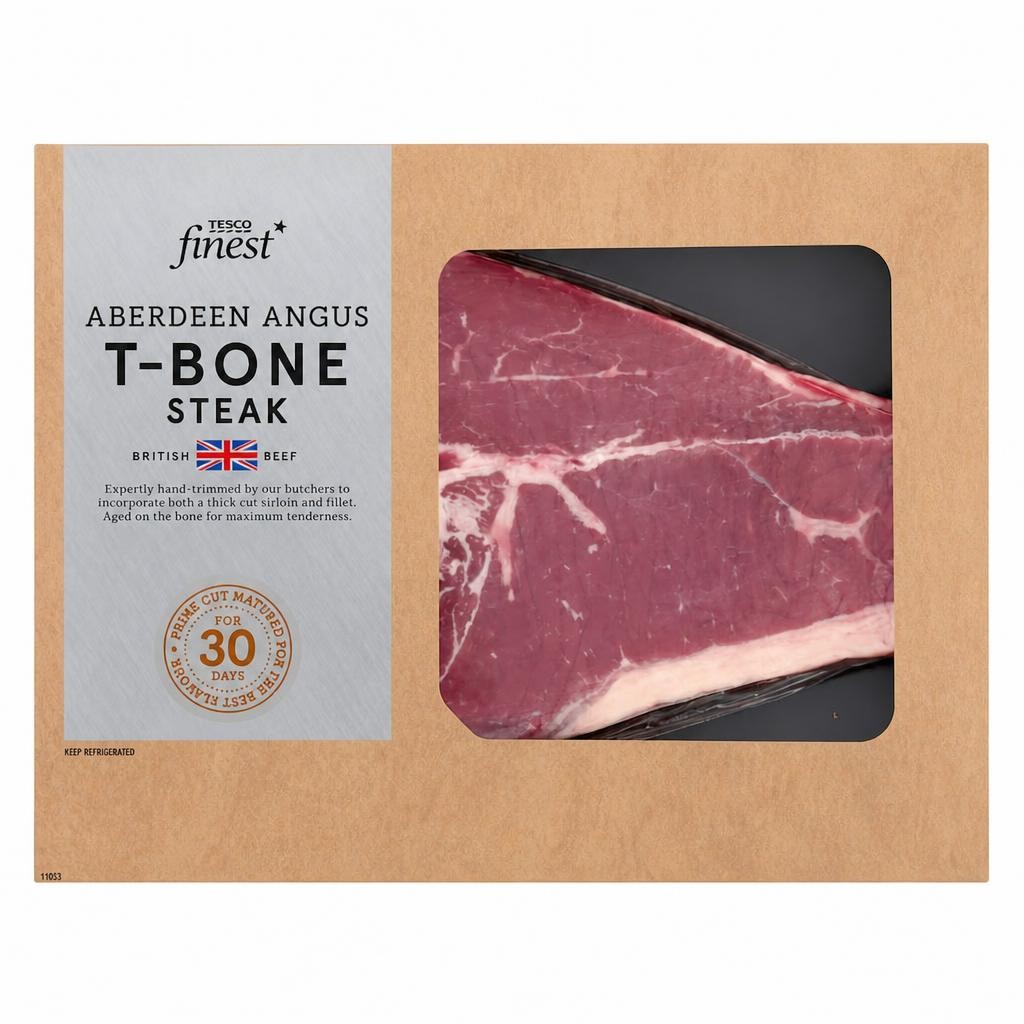 Tesco Finest Aberdeen Angus Thick Cut T-Bone Sharing Steak 30 Day Matured