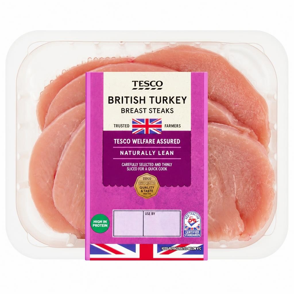 Tesco British Turkey Breast Steaks 380G