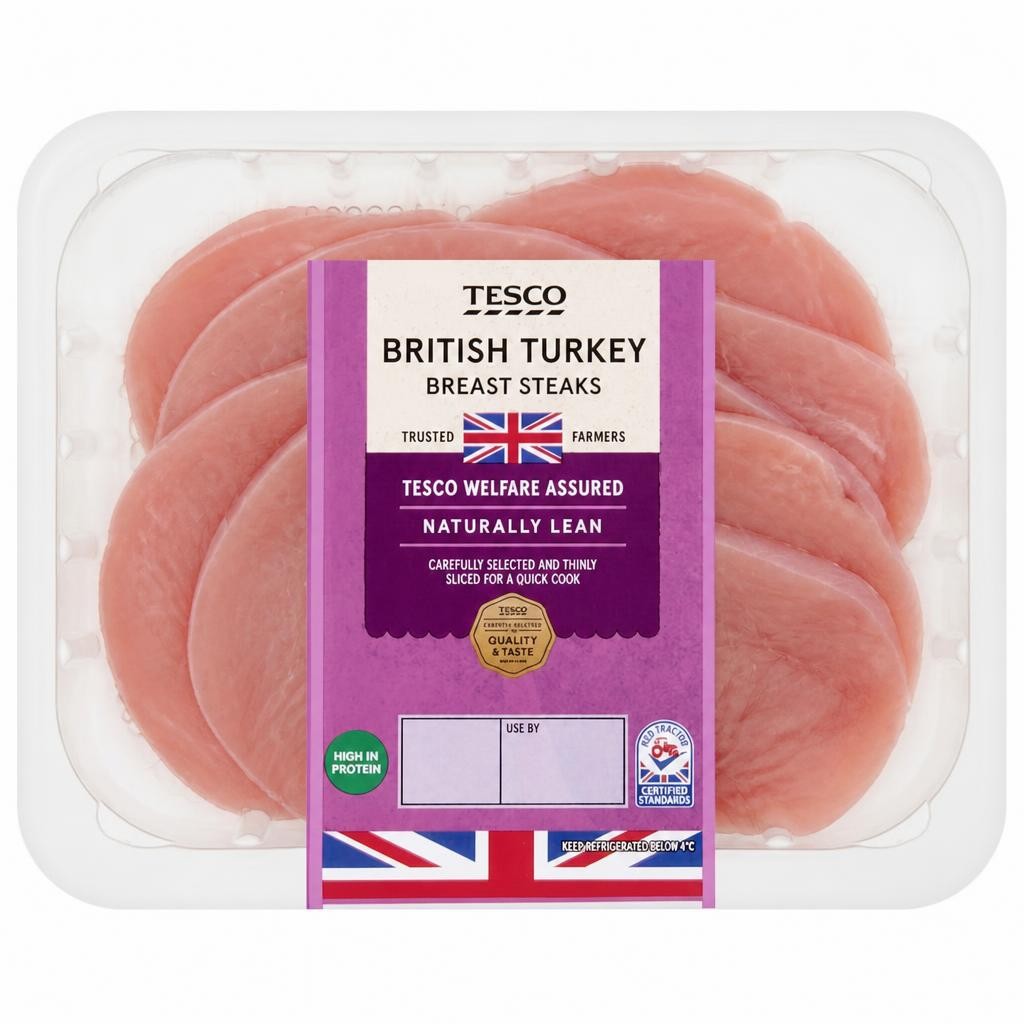 Tesco British Turkey Breast Steaks 380G