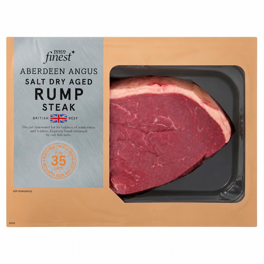 Tesco Finest AA Salt Dry Aged Beef Rump Steak 350g