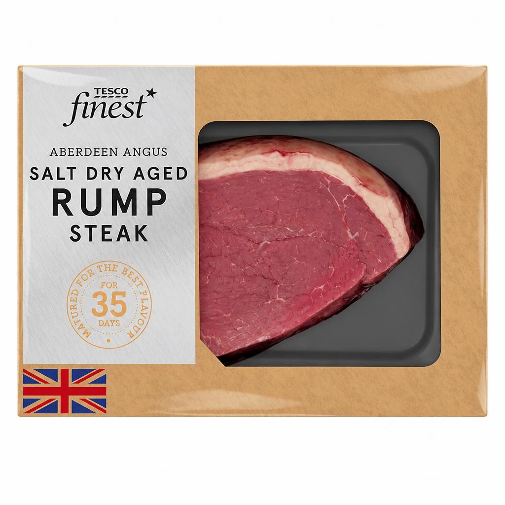 Tesco Finest AA Salt Dry Aged Beef Rump Steak 350g